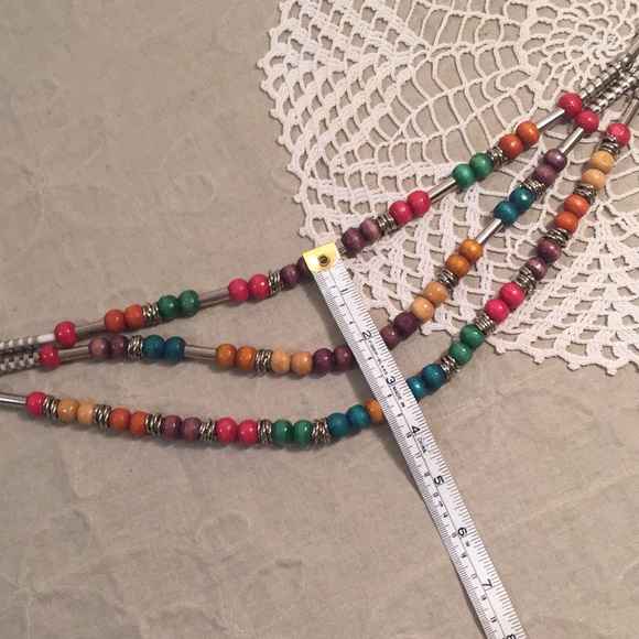 Vintage Adjustable Rainbow Beaded Swag Chain Belt main image 7
